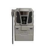 Tactacam REVEAL X Pro 4.0 cellular trail camera front view with dual image sensors and antenna